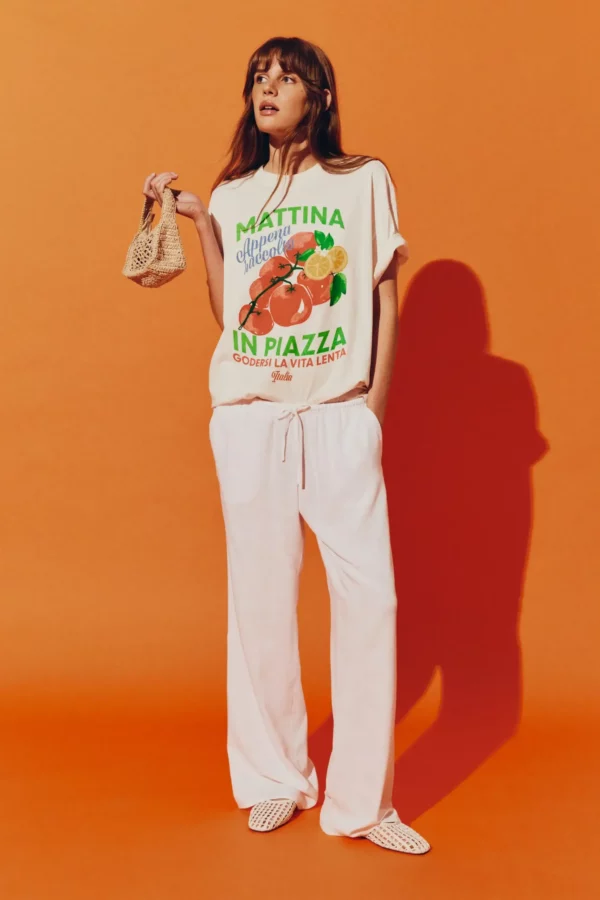 Piazza Graphic Cotton T-Shirt