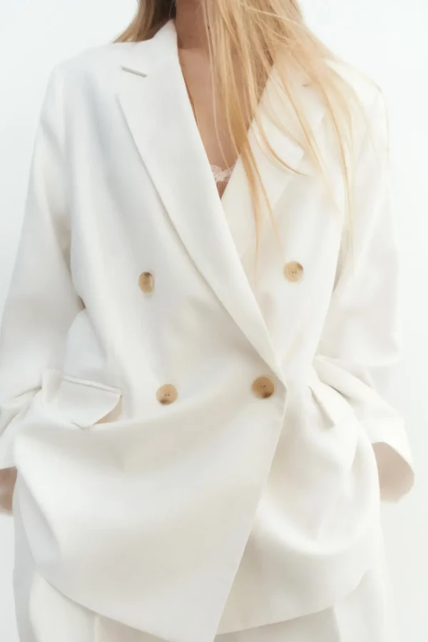 Tailored Double-Breasted Relaxed Blazer