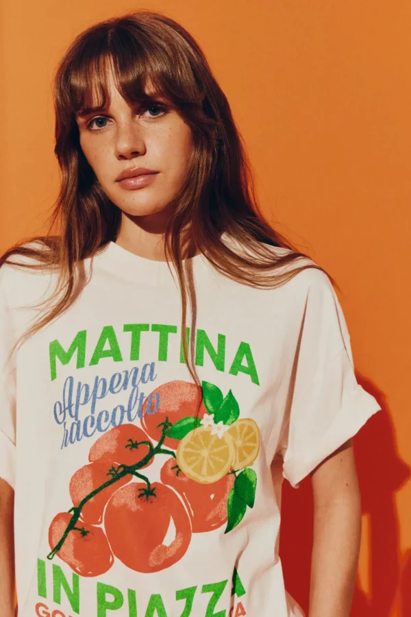 Piazza Graphic Cotton T-Shirt