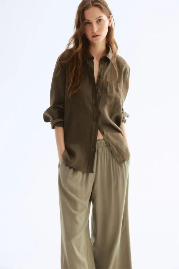 Relaxed Linen Button-Up Shirt