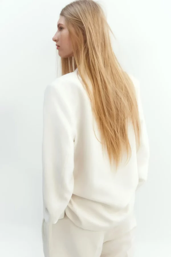 Tailored Double-Breasted Relaxed Blazer