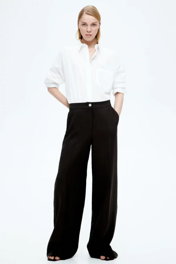 Tailored Wide-Leg Trousers