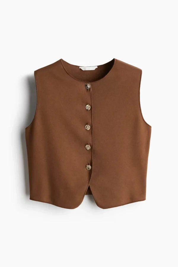 Siena Gold Button Vest